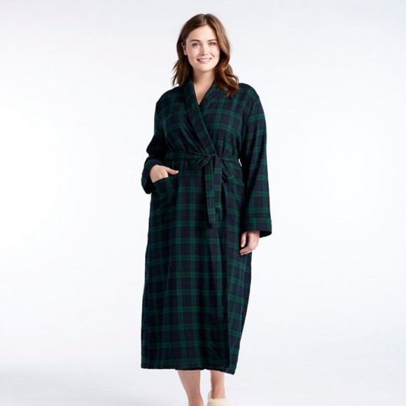 L.L. Bean Intimates & Sleepwear Ll Bean Scotch Plaid Womens Robe